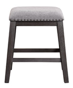 Timbre 2 Gray Fabric/Wood Counter Height Stools