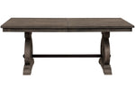 Toulon Wire Brushed Dark Pewter Extendable Dining Table