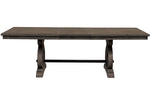 Toulon Wire Brushed Dark Pewter Extendable Dining Table