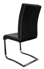 Tristen 2 Black Faux Leather Side Chairs