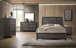 Valdemar Weathered Gray Wood King Bed with Low Footboard