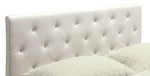 Velen White Leatherette Padded Twin Bed