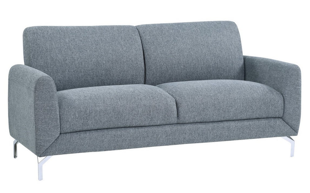 Venture Blue Textured Fabric 2-Seat Sofa