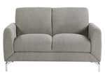 Venture Brown Textured Fabric Loveseat