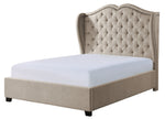 Waterlyn Neutral Tone Fabric Cal King Bed w/Nailheads