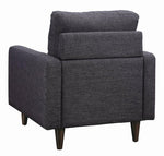 Watsonville Grey Linen-Like Fabric Chair