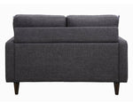 Watsonville Grey Linen-Like Fabric Loveseat