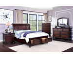 Wells Dark Cherry Wood Cal King Bed w/Storage