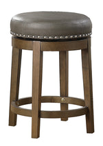 Westby 2 Gray Faux Leather/Wood Counter Height Stools