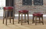 Westby 2 Red Faux Leather/Wood Counter Height Stools