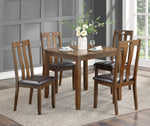 Weston 5-Pc Brown Wood/Faux Leather Dinette Set