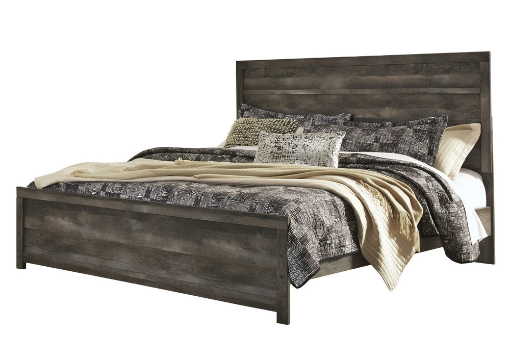 Wynnlow Gray Wood King Panel Bed