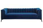 Chalet Contemporary Blue Velvet Sofa (Oversized)