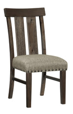 Gloversville 2 Brown Wood/Fabric Side Chairs