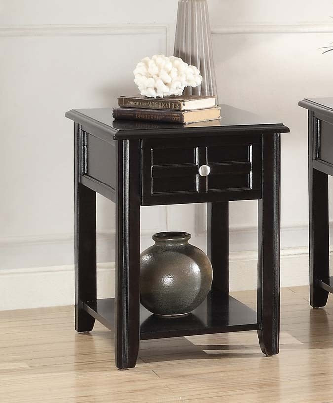 Carrier Brown Wood Chairside Table