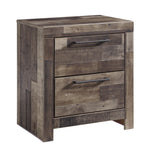 Derekson Multi Gray Wood 2-Drawer Nightstand