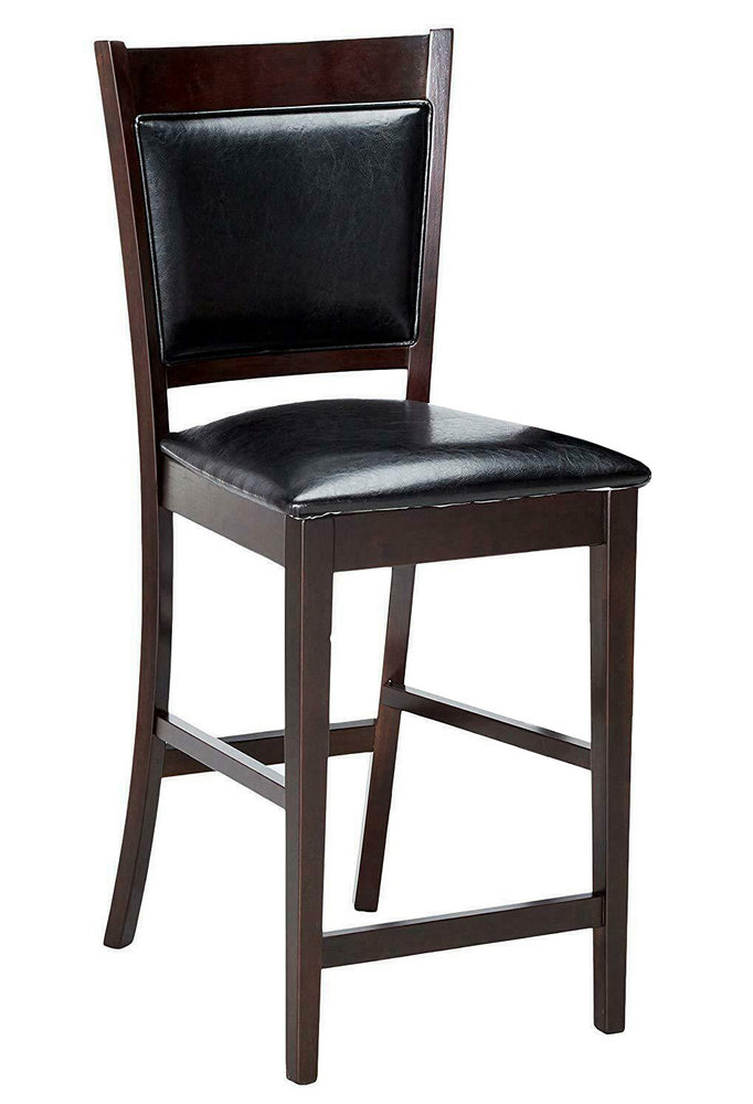 Jaden 2 Black/Espresso Wood Counter Height Chairs