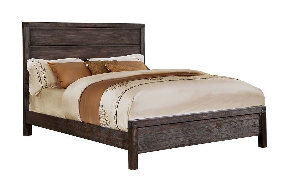 Rexburg Wire-Brushed Rustic Brown Twin Bed