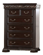 Africa Dark Cherry Wood 5-Drawer Chest