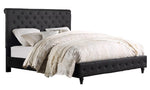 Kathy Black Fabric King Platform Bed