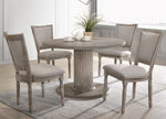 Jessica 5-Pc Vintage Grey Dining Table Set