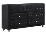 Emma Black Crushed Velvet Dresser