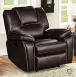 Devorah Dark Brown Leatherette Manual Recliner