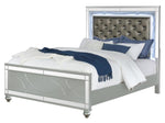 Gunnison Silver Metallic Wood Queen Panel Bed