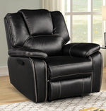 Devorah Black Air Leatherette Manual Recliner