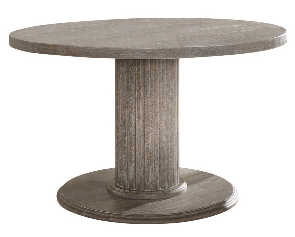 Jessica Vintage Grey Wood Round Dining Table