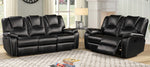 Devorah 2-Pc Black Manual Recliner Sofa Set