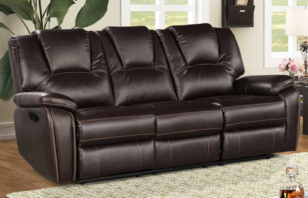 Devorah Dark Brown Manual Recliner Sofa