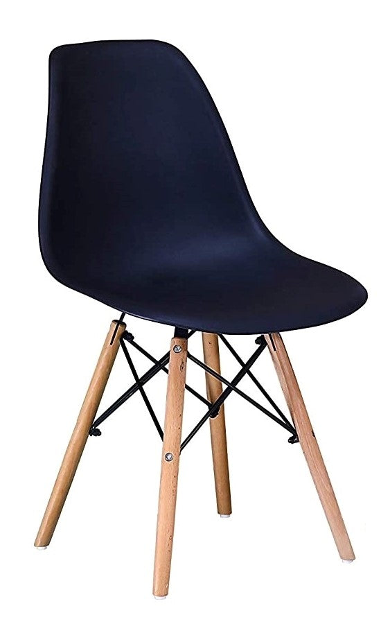 Gwenyth 4 Black Plastic Side Chairs