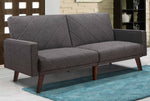 Orla Gray Linen Fabric Split Back Sofa Bed