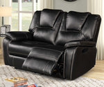 Devorah 2-Pc Black Manual Recliner Sofa Set