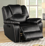 Devorah 3-Pc Black Manual Recliner Sofa Set