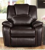 Devorah 3Pc Dark Brown Manual Recliner Sofa Set