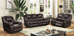 Devorah Dark Brown Manual Recliner Loveseat