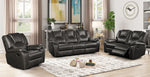 Devorah Gray Leatherette Manual Recliner Sofa