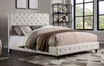 Kathy Beige Fabric Queen Platform Bed