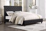 Kathy Black Fabric King Platform Bed