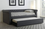 Lyda Gray Fabric Twin Daybed with Trundle