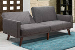 Orla Gray Linen Fabric Split Back Sofa Bed