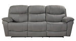 Longvale Gray Polished Microfiber Power Recliner Sofa