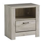 Bellaby Whitewash Wood 1-Drawer Nightstand