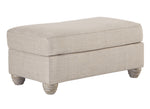 Traemore Linen Fabric Ottoman