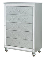 Gunnison Silver Metallic Wood 5-Drawer Chest