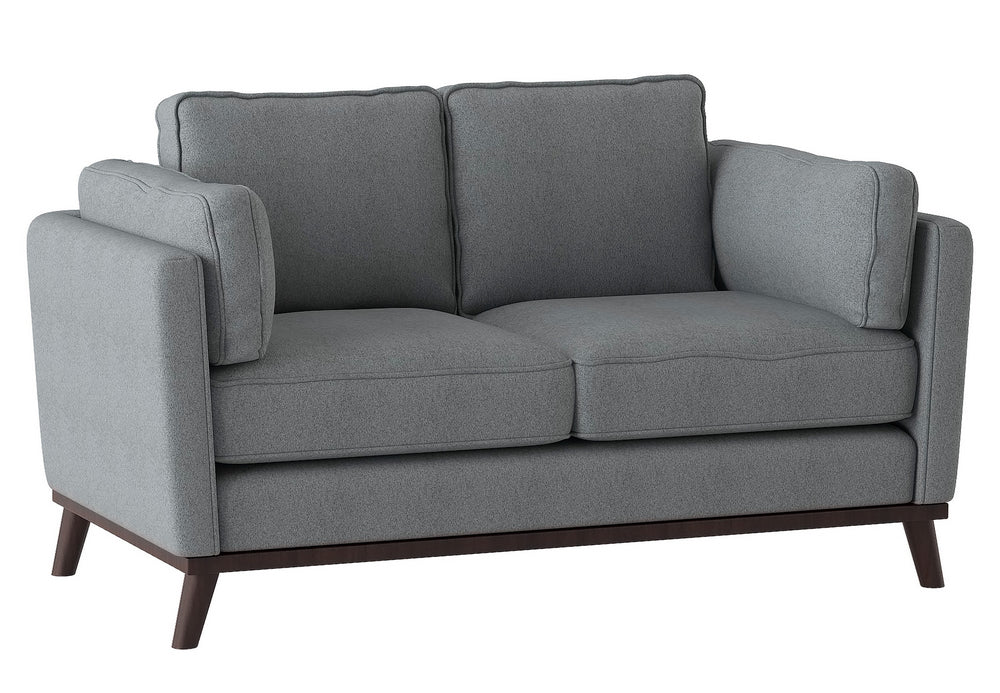 Bedos Gray Fabric Loveseat