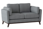 Bedos Gray Fabric Loveseat