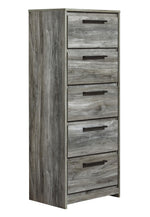 Baystorm Gray Wood 5-Drawer Narrow Chest